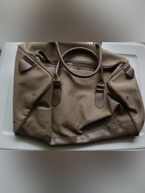 Jack Nicklaus Golden Bear Brown Suede Leather Duffel Bag